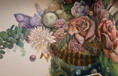 mural of a bouquet